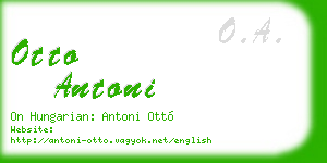 otto antoni business card