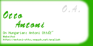 otto antoni business card